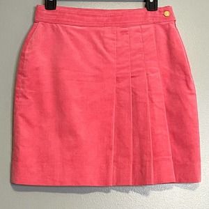 Brooks Brothers Pink Corduroy Pleated Skirt Girls 16